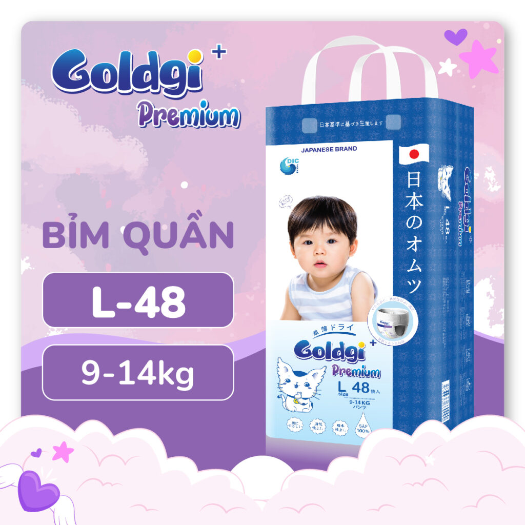 Bỉm Nhật Goldgi+ Premium L48