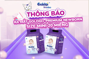Thông báo ra mắt Goldgi+ Premium Newborn 20 miếng